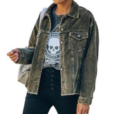 Chaqueta vaquera retro para mujer